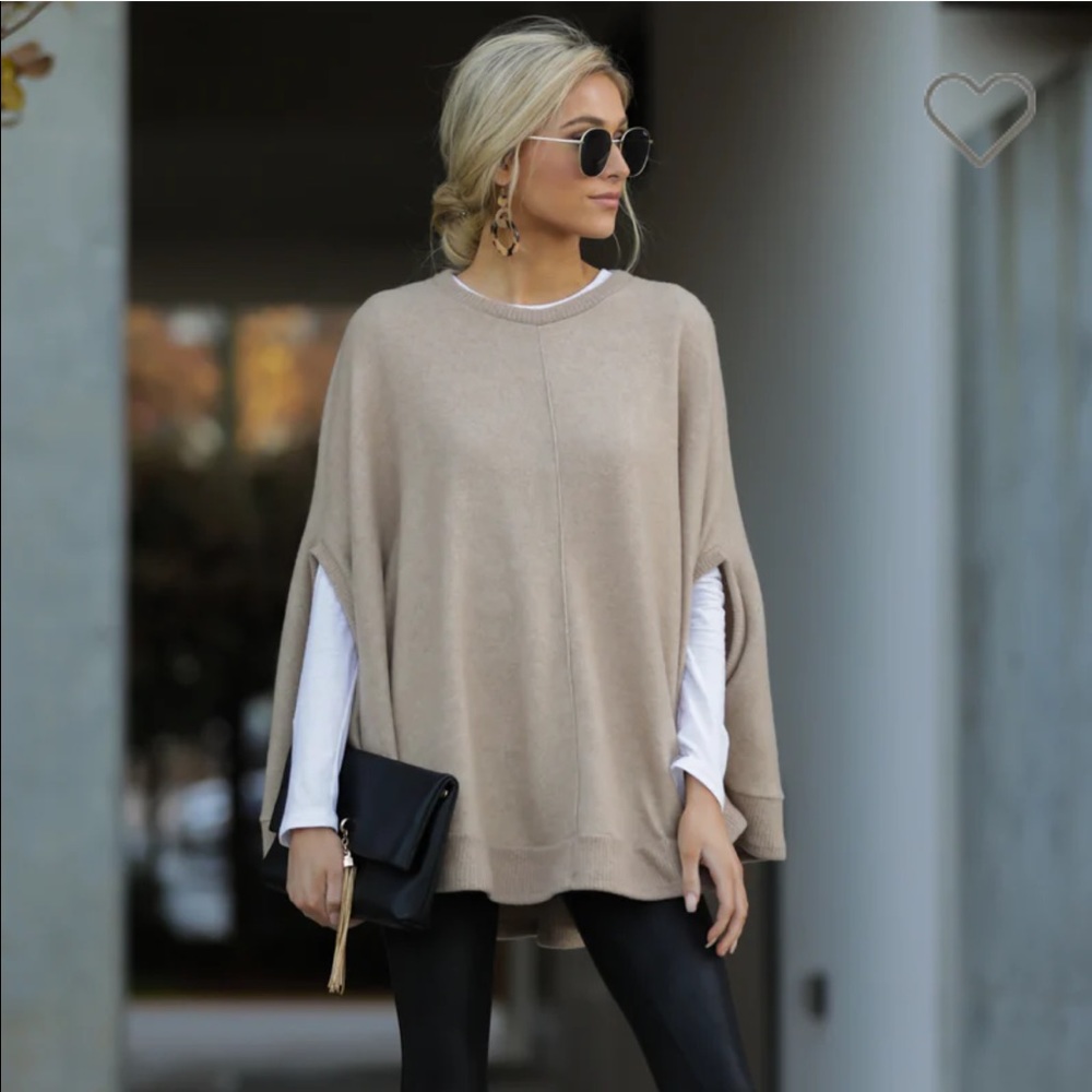 NWT! Red Dress Poncho